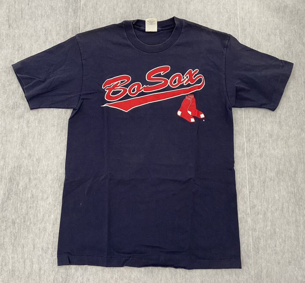 VINTAGE Boston Red Sox Shirt Adult Large Blue Majestic Bo Sox Baseball Mens L